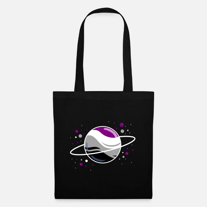 Asexueller Planet im Weltraum Ace Pride - Stoffbeutel - Schwarz