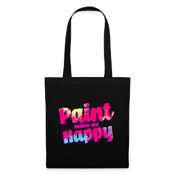Paint Makes Me Happy - Tote Bag - black - Front