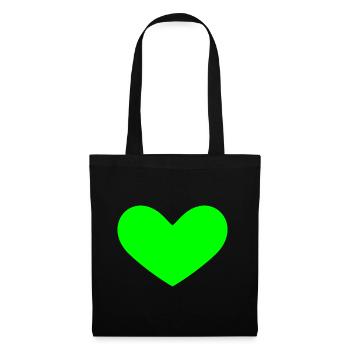 Green heart - Tote Bag - black - Front