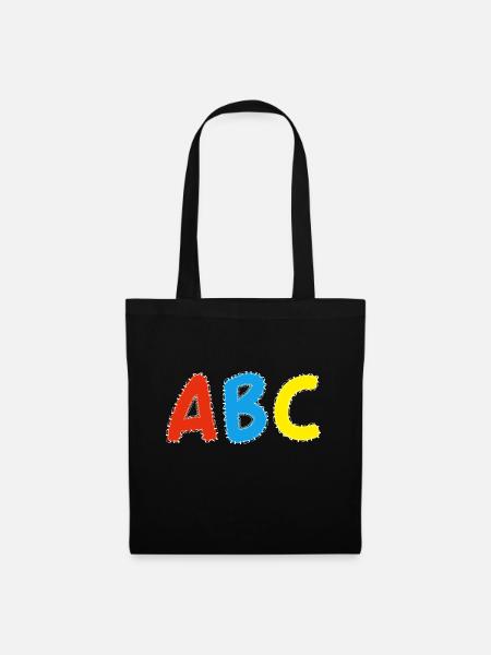 ABC- Schulstart, Schukind - Stoffbeutel - Schwarz