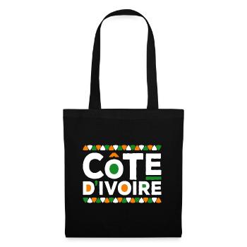 Ivoirien Drapeau Côte D'Ivoire - Sac en tissu - noir - Devant