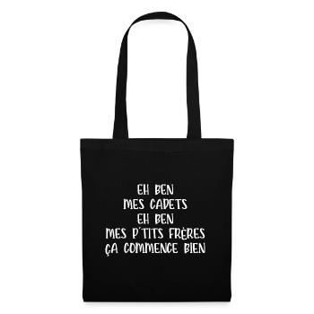eh ben mes cadets - Sac en tissu - noir - Devant