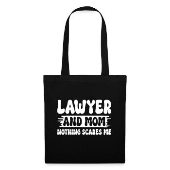 Lawyer and mom nothing scares me Mother lawyer - Tote Bag - black - Front