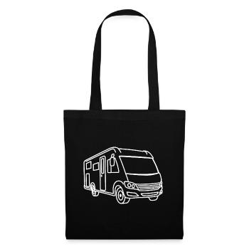Wohnmobil Vollintegriert - Front - Kontur weiß - Stoffbeutel - Schwarz - Vorne