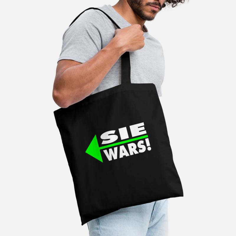 Sie wars! Partner- oder Partyshirt Stoffbeutel