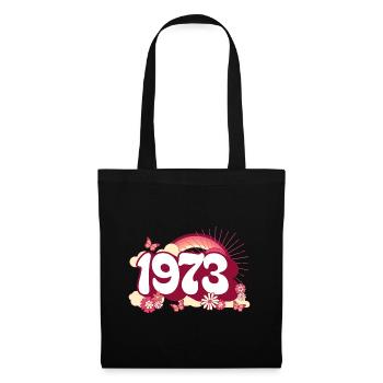 Retro 1973 Fête Anniversaire Femme 50 Ans - Sac en tissu - noir - Devant
