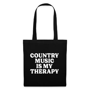 Musikertherapie Country-Musik - Stoffbeutel - Schwarz - Vorne