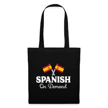 Espagnol Sur Demande Interprète Espagnol - Sac en tissu - noir - Devant