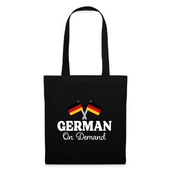 Deutsch auf Anfrage Deutsch-Dolmetscher - Stoffbeutel - Schwarz - Vorne