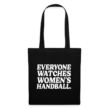 Humor Sport Handball Frauen - Stoffbeutel - Schwarz - Vorne