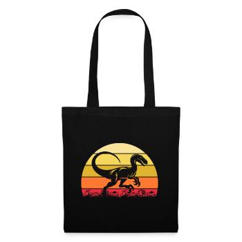 Archäologe Dino Velociraptor Dinosaurier - Stoffbeutel - Schwarz - Vorne