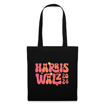 Kamala Harris Walz Waltz 2024 Rétro - Sac en tissu - noir - Devant