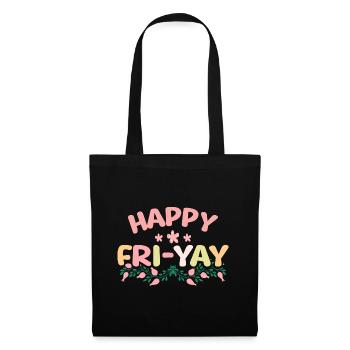 Humour Vendredi Enseignant Weekend - Sac en tissu - noir - Devant