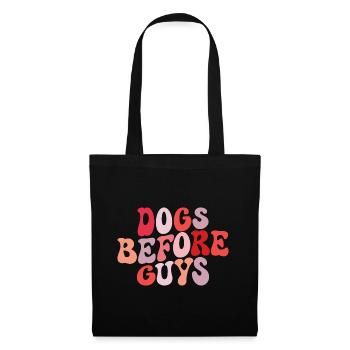 Chiens Avant Les Mecs Amour Des Chiens - Sac en tissu - noir - Devant