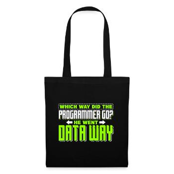 Programming - Which way did the programmer go? - Tote Bag - black - Front