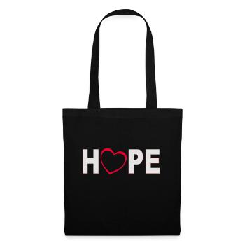 Hope with heart - Tote Bag - black - Front