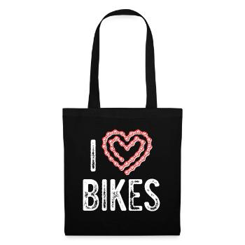 I love bikes / Fahrrad Sport Design - Tote Bag - black - Front