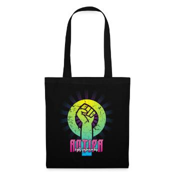 ANTIPA : Combattre le patriarcat. Devenez féministe ! (bonbons) - Sac en tissu - noir - Devant