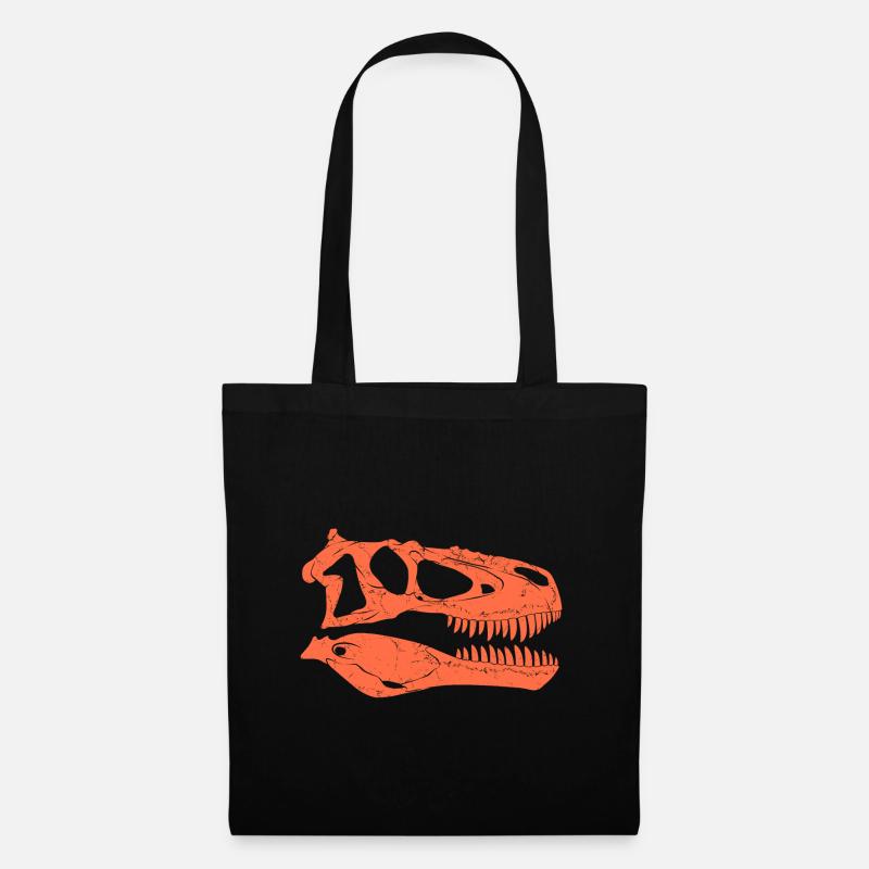 Daspletosaurus Fossilschädel - Stoffbeutel - Schwarz