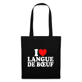 Boucher I Love Langue De Boeuf - Sac en tissu - noir - Devant