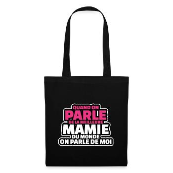 on parle meilleure mamie du monde on parle de moi - Sac en tissu - noir - Devant
