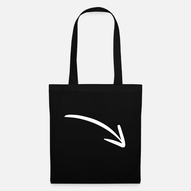 Arrow drawing sketch white - Tote Bag - black