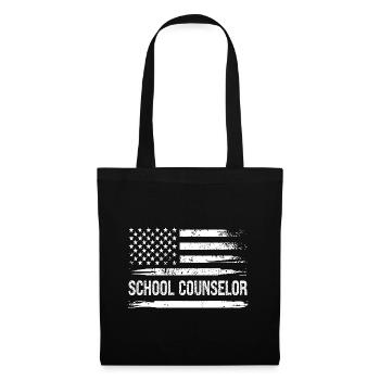 USA Amerikanischer Schulberater - Stoffbeutel - Schwarz - Vorne