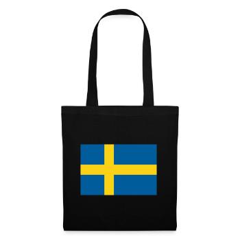 Schweden Flagge - Stoffbeutel - Schwarz - Vorne