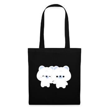 Couple d’ours polaires - Sac en tissu - noir - Devant