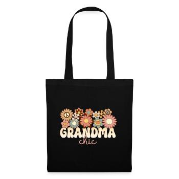 Retro Boho 1970 Mami Formidable Mamie Chic - Sac en tissu - noir - Devant