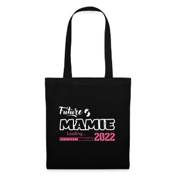 Future mamie grand mère 2022 Cadeau Bientôt mamie - Sac en tissu - noir - Devant
