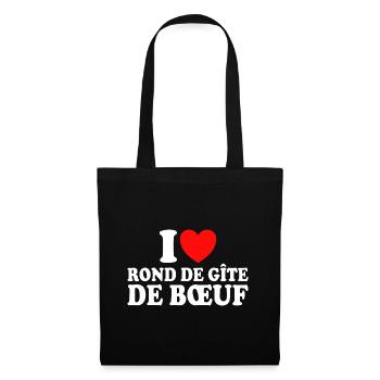 Boucher I Love Rond De Gîte De Boeuf - Sac en tissu - noir - Devant