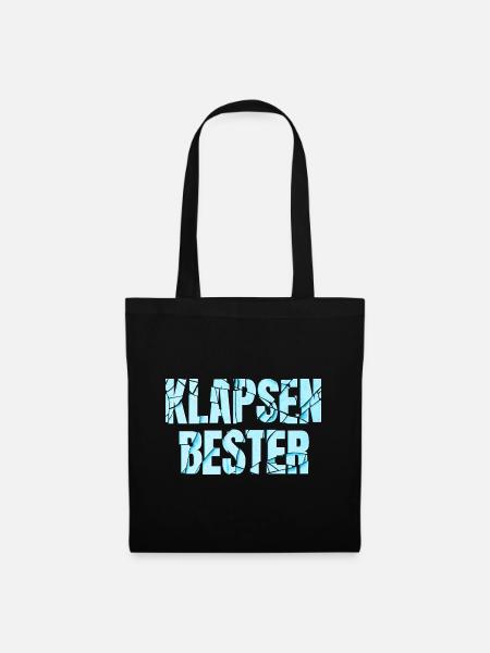 Klapsenbester Klapse Psychiatrie Sprüche Geschenk - Stoffbeutel - Schwarz
