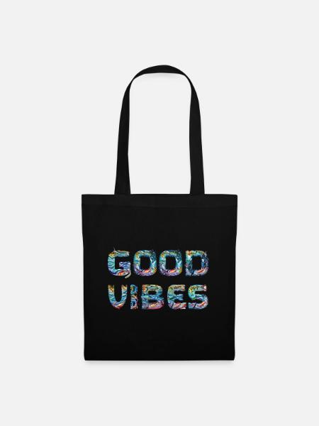 Good Vibes & Surfing & Holidays - Tote Bag - black