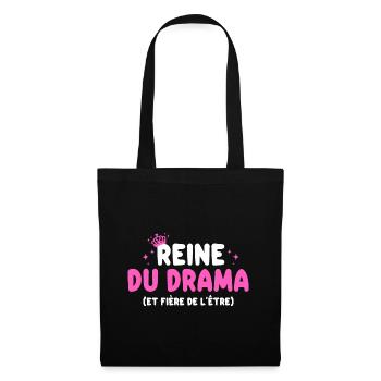 Reine Du Drama Râleuse Rigolo Femme - Sac en tissu - noir - Devant