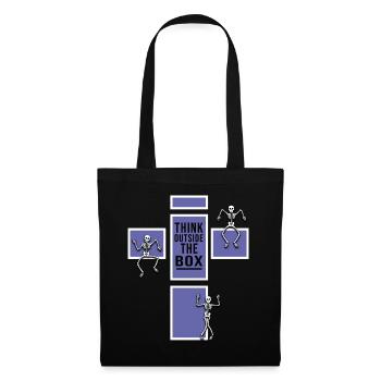 skull dance very peri dark gothik outside the box - Tote Bag - black - Front