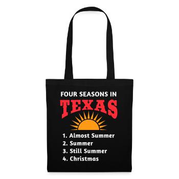 Texas Hot Weather Design für stolze Texaner - Stoffbeutel - Schwarz - Vorne