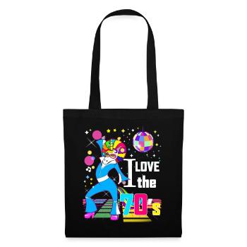 Licorne Fan Des Années 70 - Sac en tissu - noir - Devant