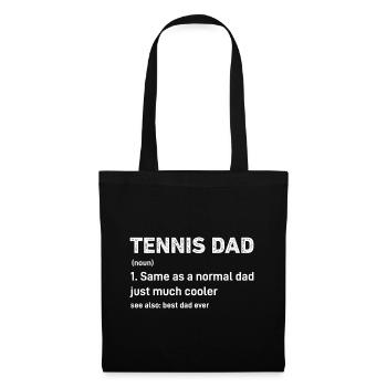 Papa de tennis Drôle de définition - Sac en tissu - noir - Devant
