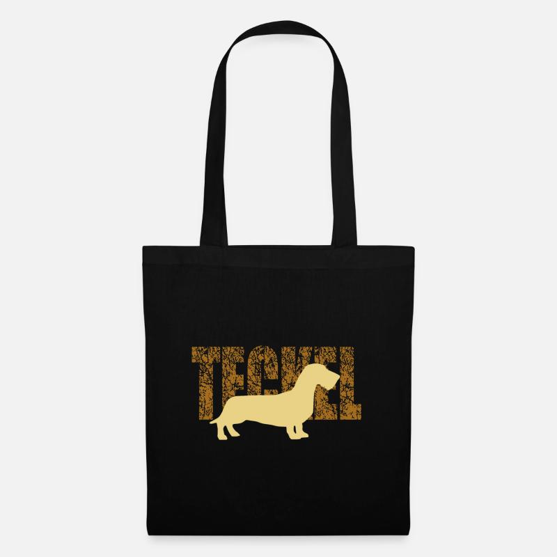 teckel - Sac en tissu - noir