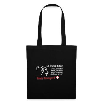 le vieux bouc savoyard cornu - Sac en tissu - noir - Devant
