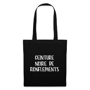 ceinture noire de ronflements - Sac en tissu - noir - Devant