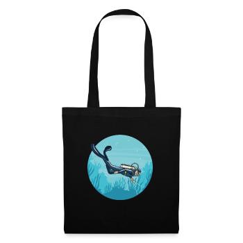 Plongée sous-marine - Sac en tissu - noir - Devant