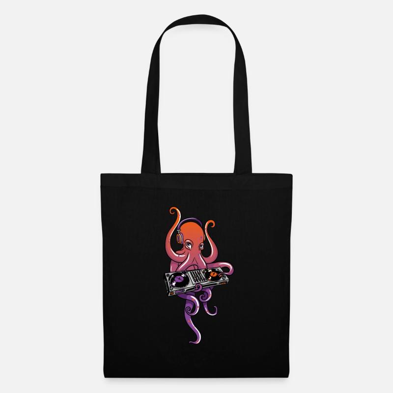 Octopus DJ - Tote Bag - black