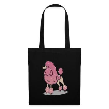 Caniche - Sac en tissu - noir - Devant