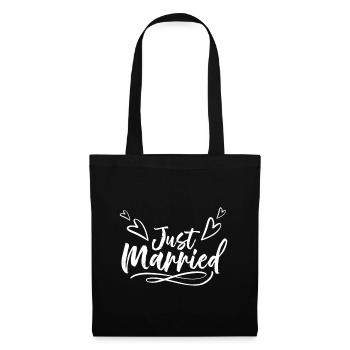 Party, Hochzeit, Feier | Hochzeitsgeschenke | JGA - Stoffbeutel - Schwarz - Vorne