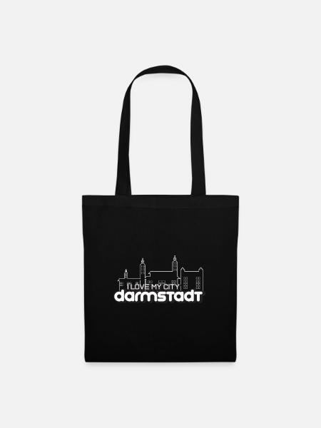 darmstadt - Meine Stadt - - Heimat - Stoffbeutel - Schwarz
