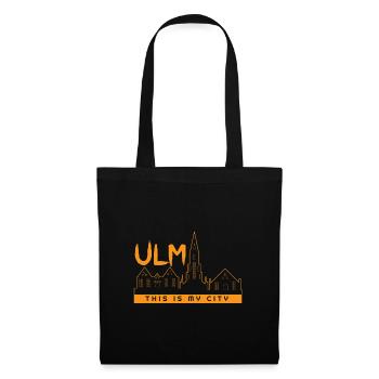 Ulm - Ma ville - - Accueil - Sac en tissu - noir - Devant