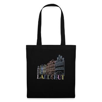 landshut - Ma ville - - Accueil - Sac en tissu - noir - Devant
