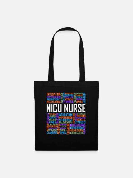 NICU Nurse Words - Stoffbeutel - Schwarz